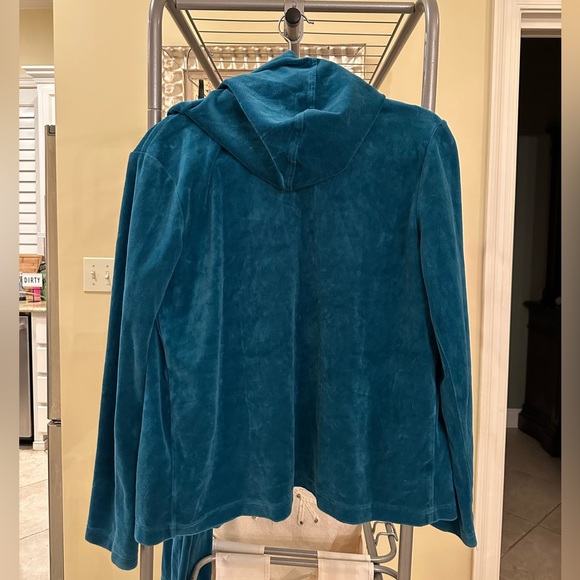 Spiegel teal velour tracksuit size Small - Picture 3 of 4